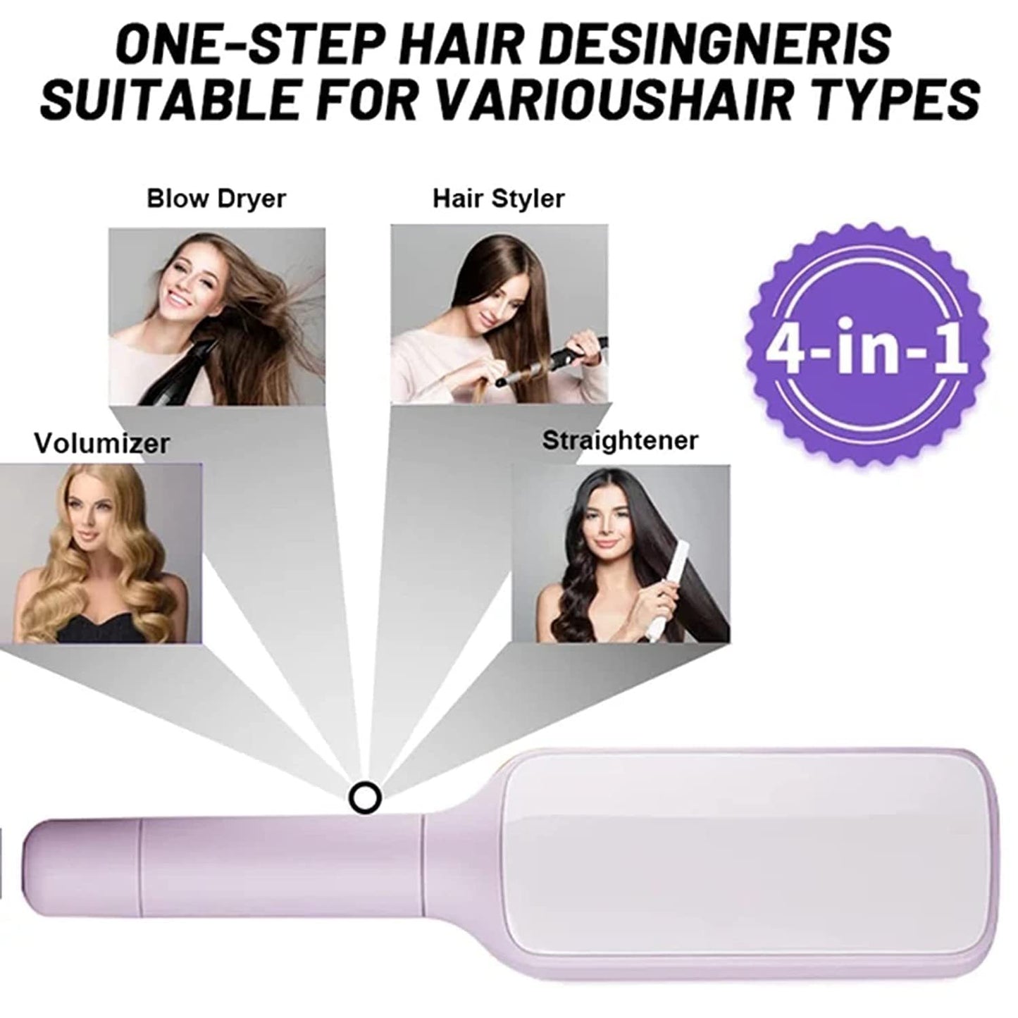 4 In 1New Self-Cleaning Anti-Static Massage Hair Brush