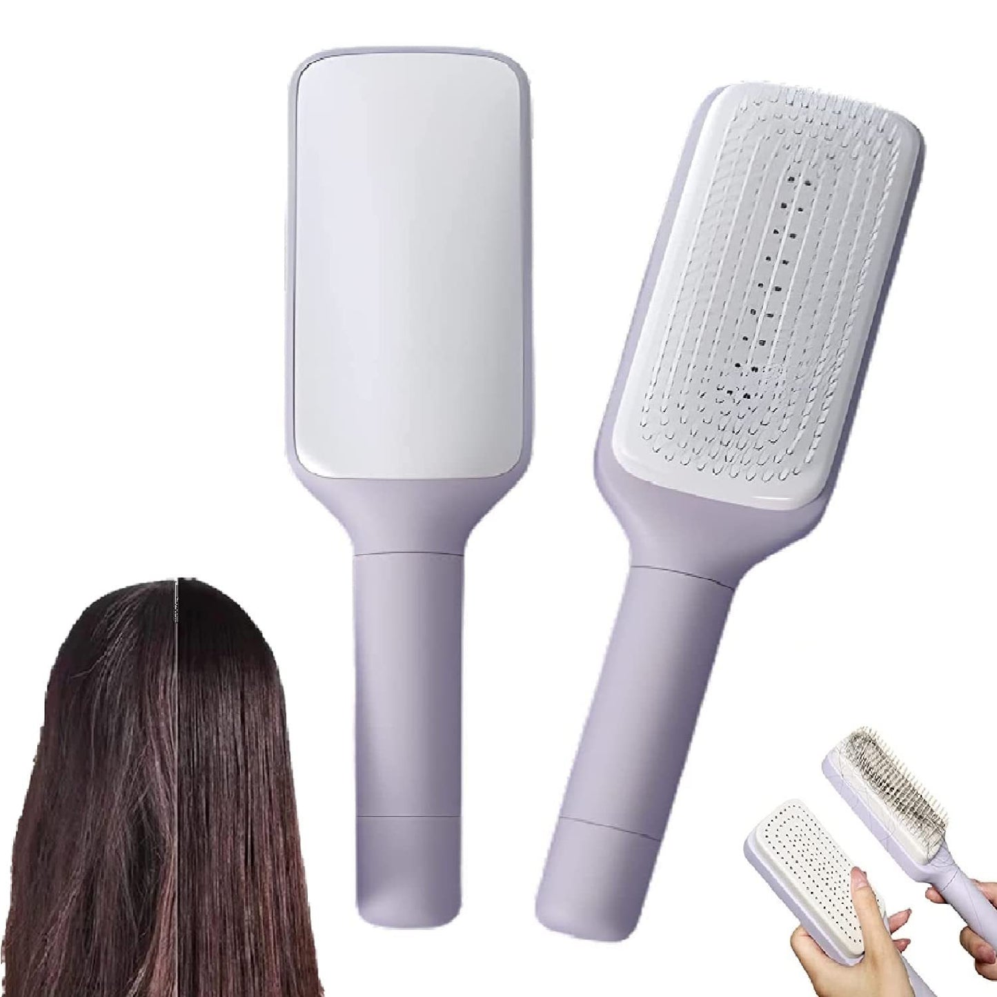 4 In 1New Self-Cleaning Anti-Static Massage Hair Brush