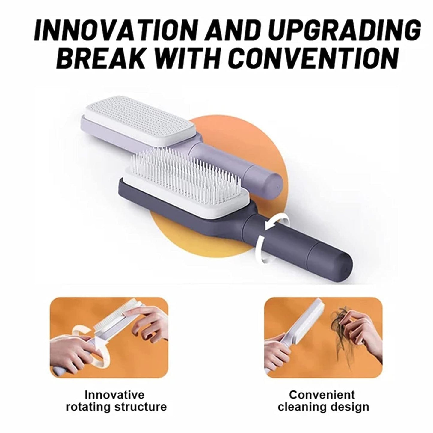 4 In 1New Self-Cleaning Anti-Static Massage Hair Brush